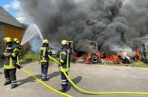 Polizeiinspektion Stade: POL-STD: Brand auf einem landwirtschaftlichen Betrieb in Drochtersen