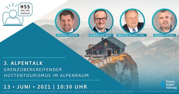 Hanns-Seidel-Stiftung e.V.: PM 08/21  AlpenTalk - Grenzüberschreitender Hüttentourismus im Alpenraum