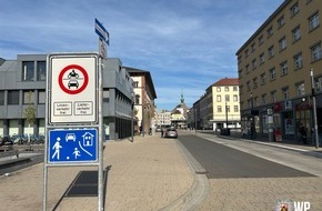 Polizeidirektion Kaiserslautern: POL-PDKL: Durchfahrtverbot in der Fruchthallstraße wird nicht eingehalten