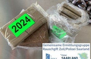 Landespolizeidirektion Saarland: POL-SL: Festnahme mutmaßlicher Rauschgifthändler im Saarland / Gemeinsame Pressemitteilung der Gemeinsamen Ermittlungsgruppe Rauschgift Zoll/Polizei Saarland