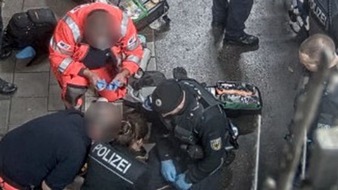 Bundespolizeidirektion München: Bundespolizeidirektion München: Bundespolizisten reanimieren am Gleis - 33-Jähriger mit Herzstillstand gerettet