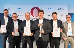 Stadtwerke Award: Die Gewinner des STADTWERKE AWARD 2022 kommen aus Iserlohn, Kiel und Wunsiedel