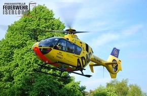 Feuerwehr Iserlohn: FW-MK: Einsatz für den Rettungshubschrauber in Gerlingsen