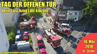 Feuerwehr Erkrath: FW-Erkrath: Presseinformation zum Tag der offenen Tür
des Löschzug I Alt-Erkrath am 10. Mai 2018