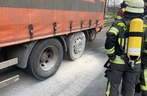 Freiwillige Feuerwehr Werne: FW-WRN: Gemeldeter LKW Brand auf der Bundesautobahn 1