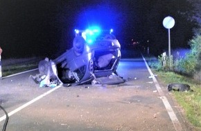 Polizei Düren: POL-DN: Pkw Unfall auf der L265 - Fahrzeug überschlägt sich