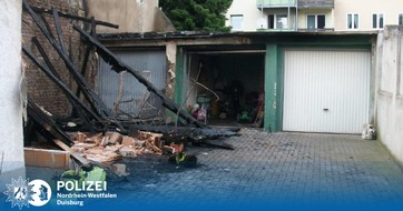 Polizei Duisburg: POL-DU: Wanheimerort: Carport brennt aus