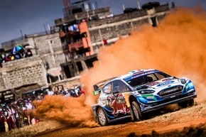 Safari-Rallye Kenia: Erste Prüfungsbestzeit der Saison und zwei Top-5-Platzierungen für den Ford Fiesta WRC