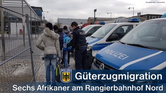 Bundespolizeidirektion München: Bundespolizeidirektion München: Güterzugmigration: Sechs Afrikaner am Rangierbahnhof Nord aufgegriffen