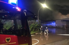 Feuerwehr Dortmund: FW-DO: Regenmengen überfluten Kurvenbereich der Pottgießerstraße