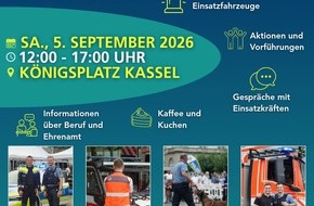 Polizeipr&auml;sidium Nordhessen: POL-NH: Am Samstag ist es soweit: Blaulichtfamilie l&auml;dt auf den K&ouml;ngisplatz ein - Einsatzkr&auml;fte, Einsatzfahrzeuge, viele Aktionen und mehr...