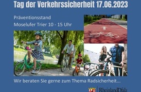 Polizeipräsidium Trier: POL-PPTR: Vision Zero - Zweiradsicherheit steht am 17. Juni im Fokus