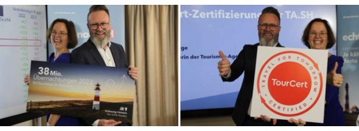 Tourismus-Agentur Schleswig-Holstein GmbH: ZWEI PRESSE-INFOS DER TA.SH: Tourismusbilanz für das Jahr 2023 UND TourCert-Zertifizierung