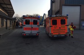 Feuerwehr Schwelm: FW-EN: Betriebsunfall in einem Industriebetrieb