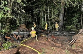 Feuerwehr Grevenbroich: FW Grevenbroich: Größerer Waldbrand durch schnelles Eingreifen der Feuerwehr verhindert / Waldbrandgefahr steigt noch - Hinweis auf Rauchverbot im Wald