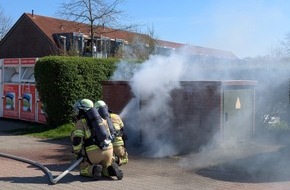 Feuerwehr Kleve: FW-KLE: Elektrobrand in einer Trafostation