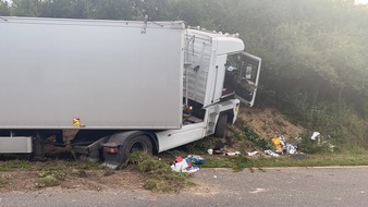 Polizeidirektion Landau: POL-PDLD: BAB 65 - Anschlussstelle B271 - Nach Unfall mit Lkw vollgesperrt