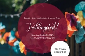 DOMICIL Senioren-Residenzen Hamburg SE: Sa. 26. April: Terminhinweis und Presseeinladung // Frühlingsfest Seniorenpflegeheim