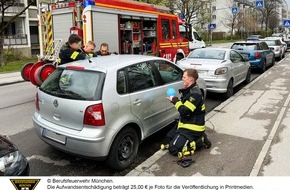 Feuerwehr München: FW-M: Und plötzlich war das Auto zu (Milbertshofen)