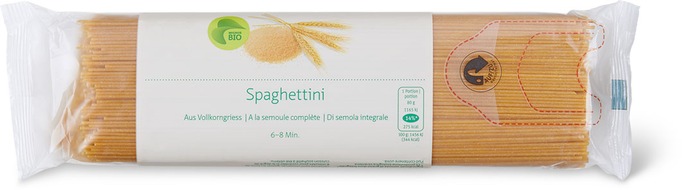 Migros-Genossenschafts-Bund: Migros rappelle les Spaghettini au blé complet Bio