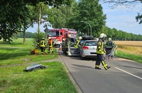 Kreisfeuerwehr Rotenburg (Wümme): FW-ROW: Zwei Verletzte nach Unfall