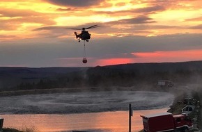 Bundespolizeipräsidium: BPOLP Potsdam: Bundespolizei unterstützt weiterhin mit Hubschraubern bei Waldbrandbekämpfung im Harz