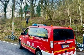 Feuerwehr Weinheim: FW Weinheim: Fahrradfahrer verletzt sich nach Sturz in Rippenweier