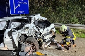 Feuerwehr Sprockhövel: FW-EN: Verkehrsunfall auf Autobahn