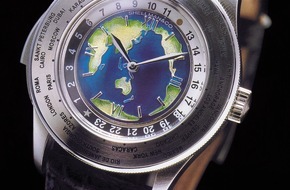 Classic Time: Première mondiale: World-Time Répétition Minute avec Cadran Cloisonné Email par Shellman Co.,Ltd., Tokyo, (BASEL 2002 - hall 5.1; A 21)