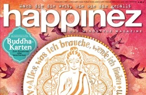 Bauer Media Group, happinez: Bestsellerautorin Byron Katie (73) in Happinez: "Ich habe entdeckt, dass Leiden freiwillig ist."