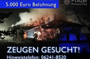 Polizeidirektion Worms: POL-PDWO: Wohnhausbrand - 5000 Euro für sachdienliche Hinweise