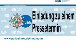 Polizei Mettmann: POL-ME: Einladung zu einem Pressetermin: Mietvertragsunterzeichnung für eine modernere Polizeiwache - Heiligenhaus - 1904164