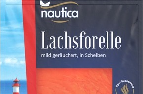 Lidl: Der Hersteller Hanseatic Delifood GmbH informiert über einen Warenrückruf des Produktes "Nautica Lachsforelle mild geräuchert, 100g".