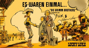 Egmont Ehapa Media GmbH: Lucky Luke trifft die Br&uuml;der Grimm: Flix und Reinhard Kleist auf Wanderschaft entlang der Deutschen M&auml;rchenstra&szlig;e