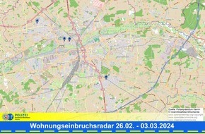 Polizeipräsidium Hamm: POL-HAM: Wohnungseinbruchsradar Hamm für die Woche vom 26. Februar bis 3. März