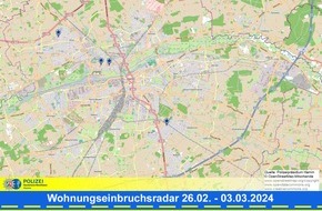 Polizeipräsidium Hamm: POL-HAM: Wohnungseinbruchsradar Hamm für die Woche vom 26. Februar bis 3. März