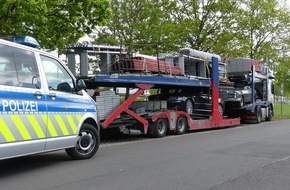 Polizeipräsidium Osthessen: POL-OH: Polizei zieht auffälligen Autotransporter von der A4