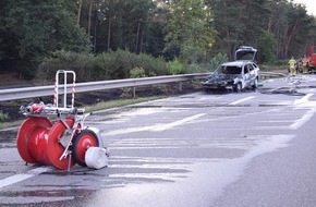 Polizeidirektion Kaiserslautern: POL-PDKL: A6/Kaiserslautern, Pkw geht in Flammen auf