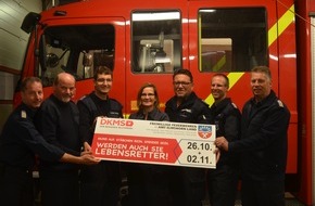 Kreisfeuerwehrverband Pinneberg: FW-PI: Freiwillige Feuerwehren im Amt Elmshorn-Land im Sondereinsatz gegen Blutkrebs: DKMS-Typisierungsaktionen in sieben Orten