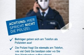 Polizei Bonn: POL-BN: "Falsche Polizisten": Polizei nimmt Geldabholer in Bad Honnef fest - Telefonbetrüger weiterhin aktiv