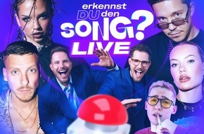 ProSieben: Neue Live-Show auf ProSieben: Nina Chuba, Nico Santos und Felix Lobrecht raten in "Erkennst DU den Song? LIVE"