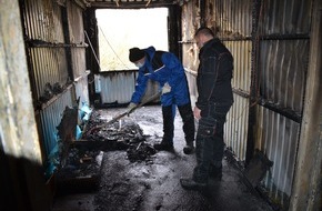 Polizeiinspektion Stade: POL-STD: Teile einer Containerunterkunft für Flüchtlinge Anfang April in Buxtehude ausgebrannt - Tatverdacht richtet sich gegen Bewohner