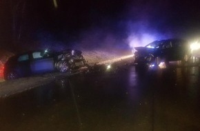 Polizeidirektion Montabaur: POL-PDMT: Verkehrsunfall mit 3 verletzten Personen durch nicht angepasste Geschwindigkeit bei Winterglätte
