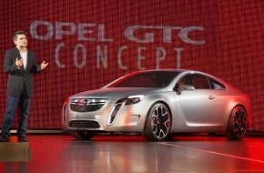 Opel Automobile GmbH: Debüt des Opel GTC Concept spektakulär inszeniert / Weltpremiere für den neuen Botschafter der Marke