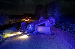 Polizeidirektion Landau: POL-PDLD: L545 von Steinfeld ach Bad Bergzabern - Nach &Uuml;berschlag mit Auto verletzt