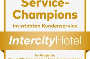 H World International: Pressemitteilung: "IntercityHotel mit Gold-Medaille f&uuml;r Kundenzufriedenheit ausgezeichnet "