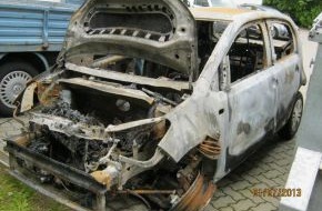 Polizeidirektion Flensburg: POL-FL: Süderbrarup - Nachtragsmeldung : Fahrzeug in Brand gesetzt - 1000 Euro Belohnung