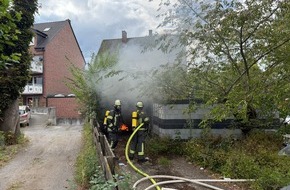 Freiwillige Feuerwehr Werne: FW-WRN: Garagenbrand alarmiert die Feuerwehr