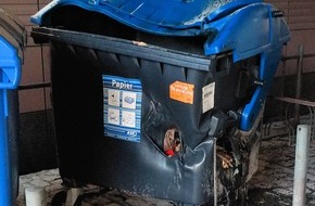 Polizeipräsidium Westpfalz: POL-PPWP: Müllcontainer in Brand gesetzt