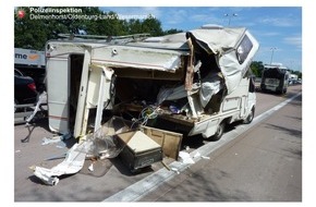 Polizeiinspektion Delmenhorst / Oldenburg - Land / Wesermarsch: POL-DEL: Autobahnpolizei Ahlhorn: Verkehrsunfall auf der Autobahn 1 im Bereich der Großbaustelle